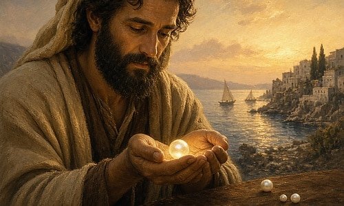The Parable of the Pearl of Great Value 500 The Parable of the Pearl of Great Value (Matthew 13:45-46): a theological look at the kingdom's worth and selling all for the pearl.