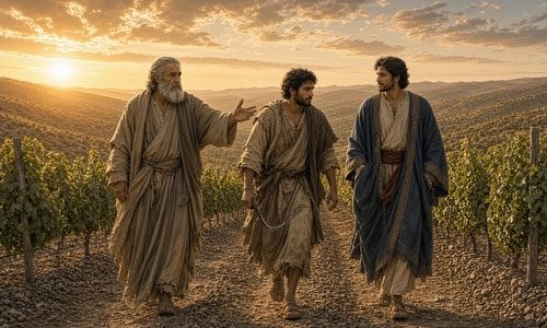 The Parable of the Two Sons 500 Parable of the Two Sons (Matthew 21:28-32): Jesus shows repentant obedience entering God’s kingdom before empty religion today.